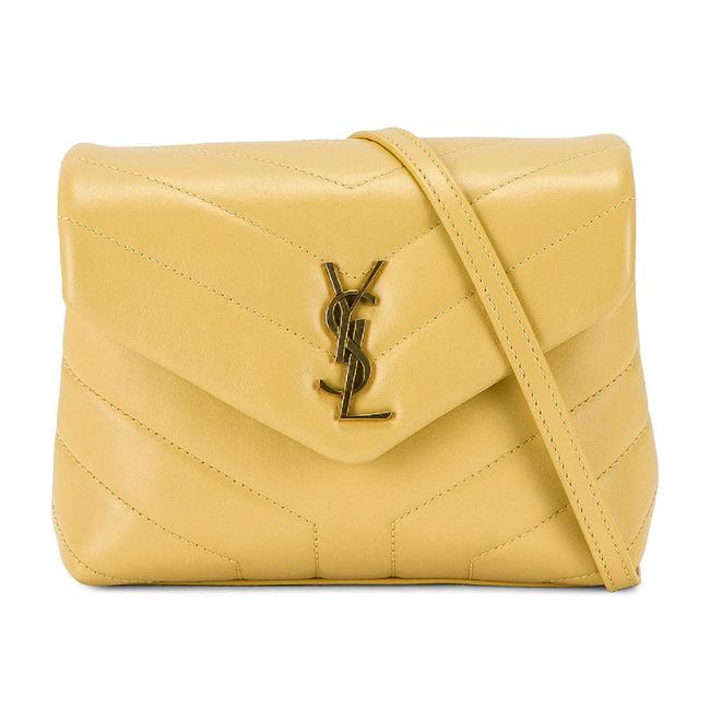 Saint Laurent Monogram Loulou Crossbody Toy Monogram Yellow Leather Shoulder Bag