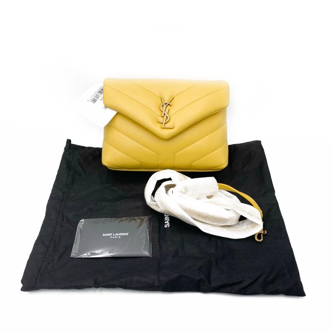 Saint Laurent Monogram Loulou Crossbody Toy Monogram Yellow Leather Shoulder Bag