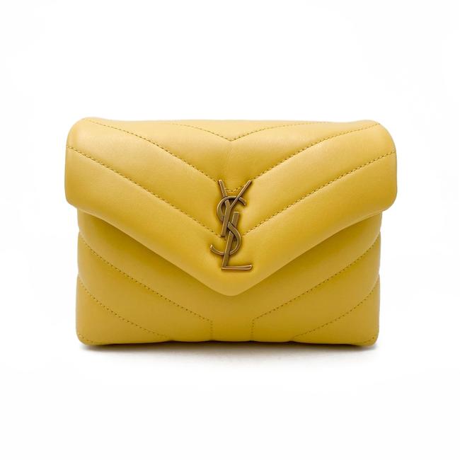 Saint Laurent Monogram Loulou Crossbody Toy Monogram Yellow Leather Shoulder Bag