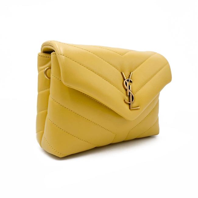 Saint Laurent Monogram Loulou Crossbody Toy Monogram Yellow Leather Shoulder Bag