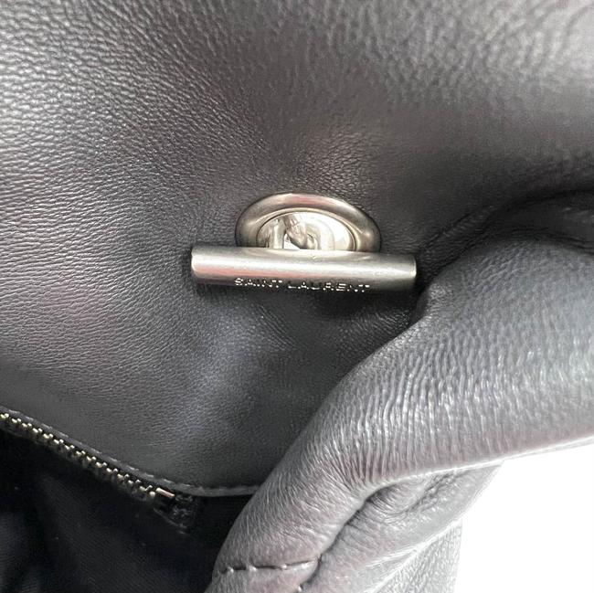 Saint Laurent Monogram Loulou Lou Mini Puffer Grey Leather Shoulder Bag