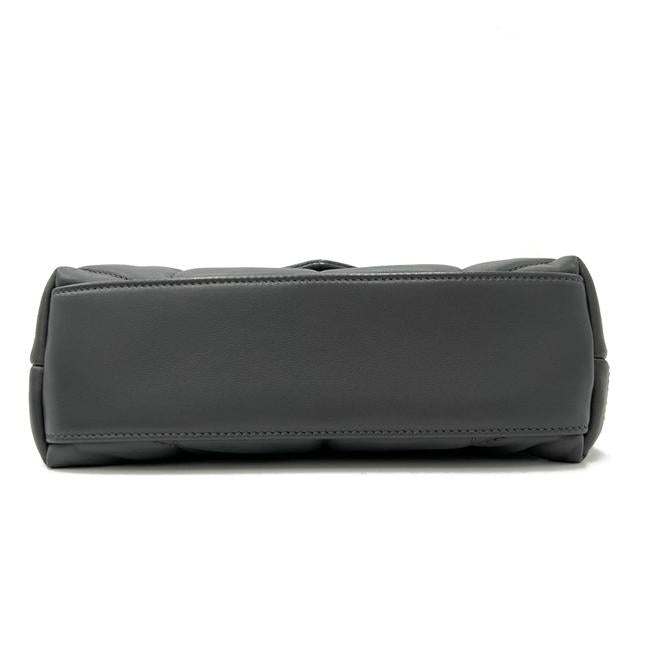 Saint Laurent Monogram Loulou Lou Mini Puffer Grey Leather Shoulder Bag