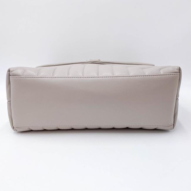 Saint Laurent Monogram Loulou Medium Matelasse Grey Leather Shoulder Bag