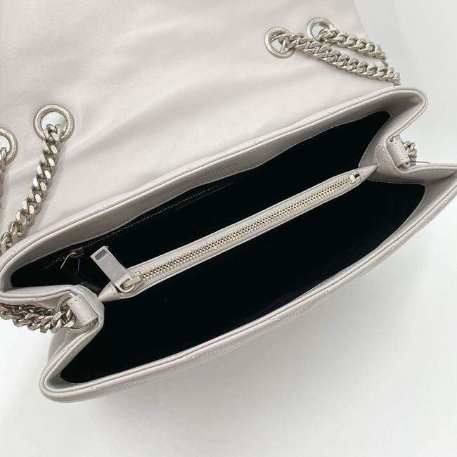 Saint Laurent Monogram Loulou Medium Matelasse Grey Leather Shoulder Bag