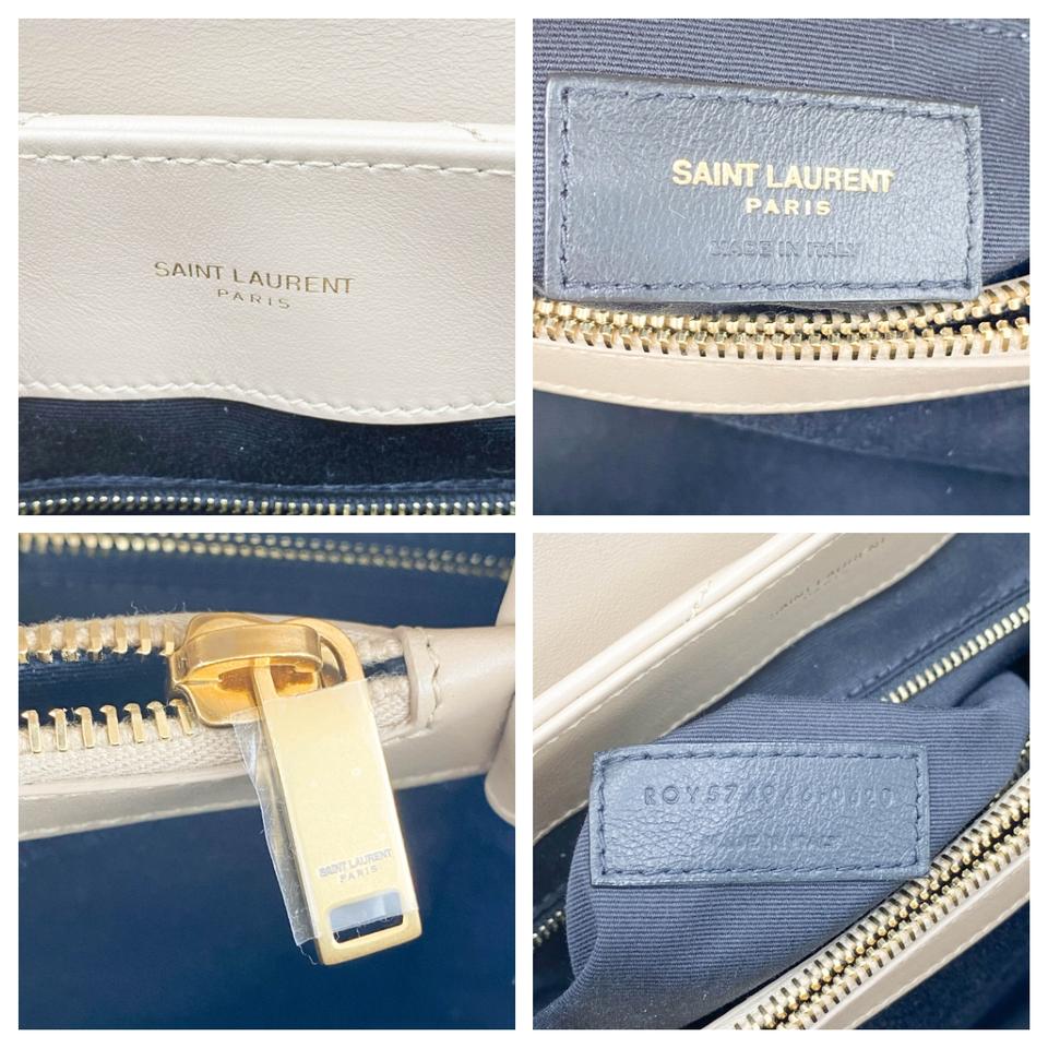 Saint Laurent Monogram Loulou Medium Monogram Dark Beige Leather Shoulder Bag