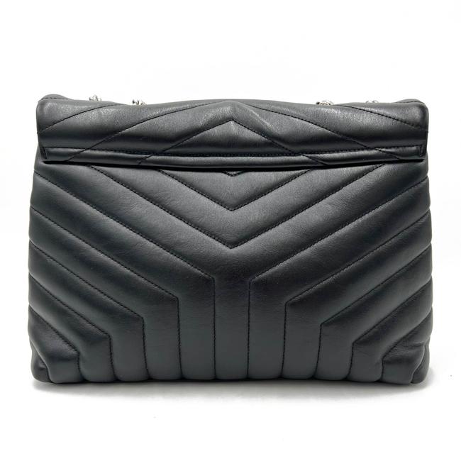 Saint Laurent Monogram Loulou Medium Quilted Black Leather Shoulder Bag