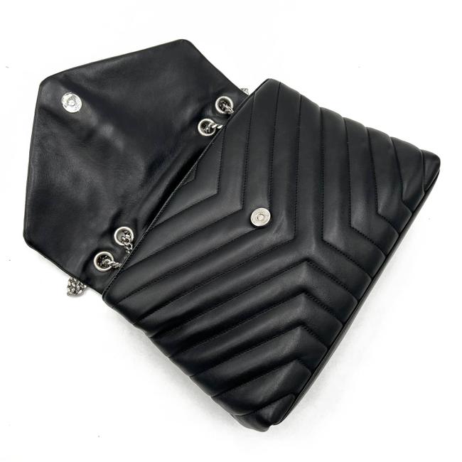 Saint Laurent Monogram Loulou Medium Quilted Black Leather Shoulder Bag