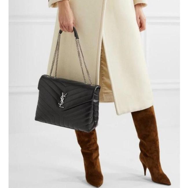 Saint Laurent Monogram Loulou Medium Quilted Leather Black Shoulder Bag