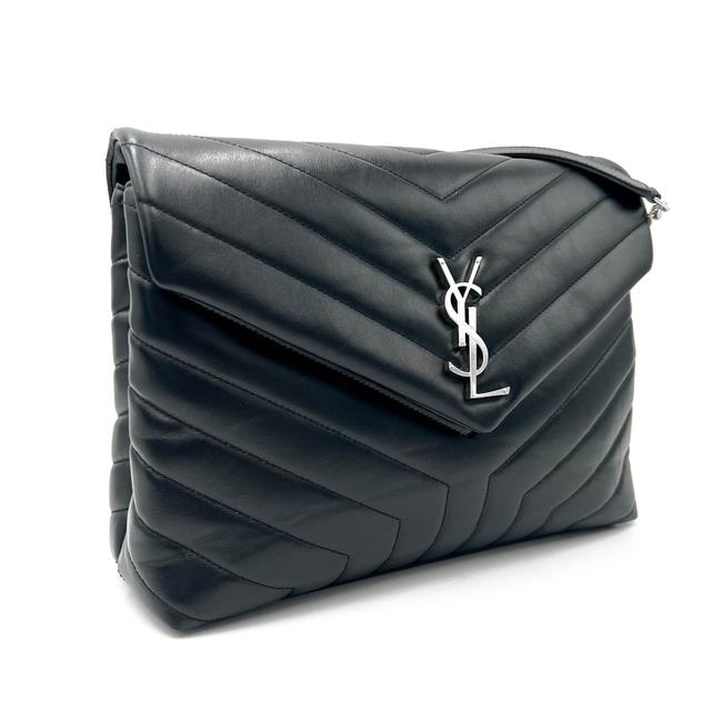 Saint Laurent Monogram Loulou Medium Quilted Leather Black Shoulder Bag