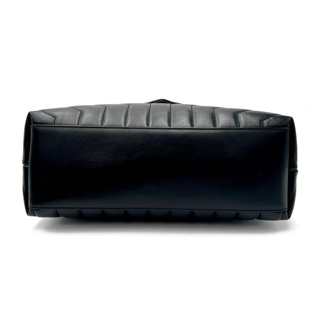 Saint Laurent Monogram Loulou Medium Quilted Leather Black Shoulder Bag