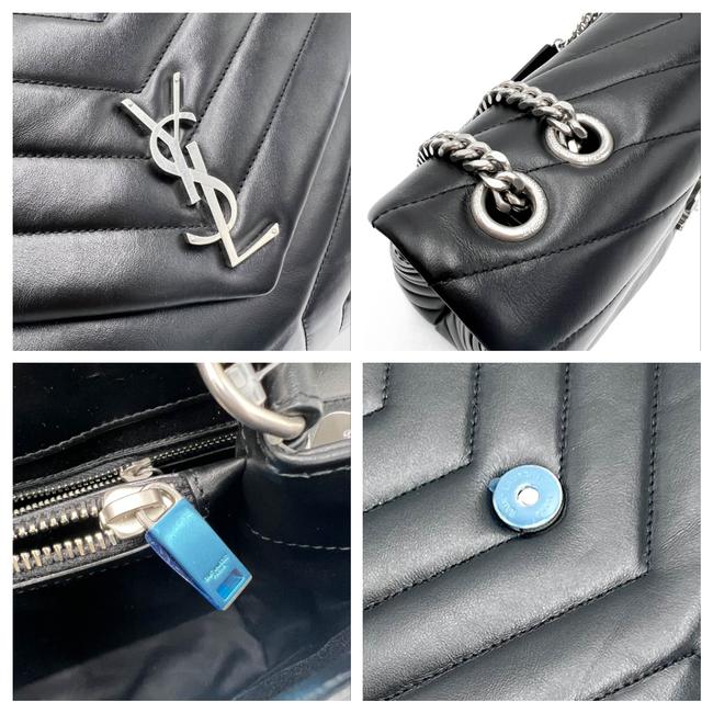 Saint Laurent Monogram Loulou Medium Quilted Leather Black Shoulder Bag