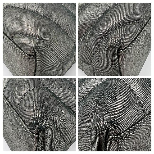 Saint Laurent Monogram Loulou Metallic Calfskin Monogram Small Chain Grey Leather Cross Body Bag