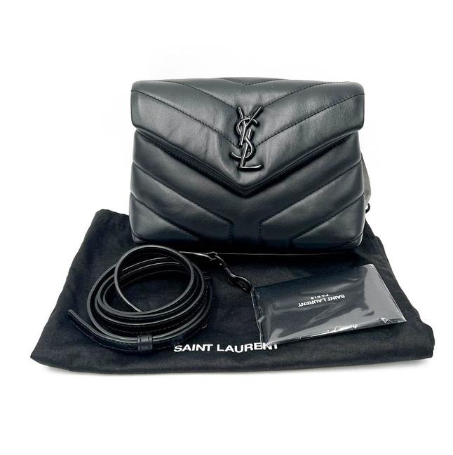 Saint Laurent Monogram Loulou Monogram Toy Noir Black Leather Shoulder Bag