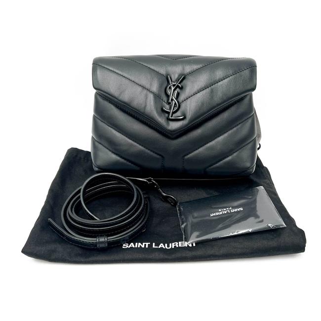Saint Laurent Monogram Loulou Monogram Toy Noir Black Leather Shoulder Bag