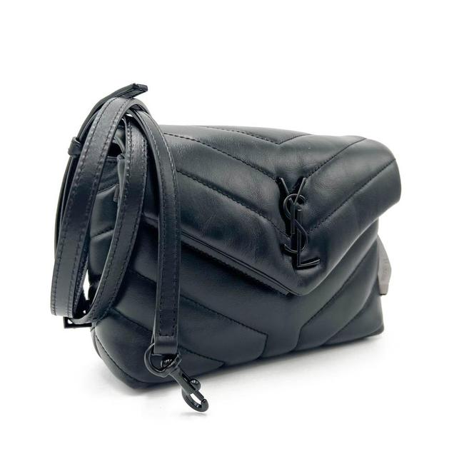 Saint Laurent Monogram Loulou Monogram Toy Noir Black Leather Shoulder Bag