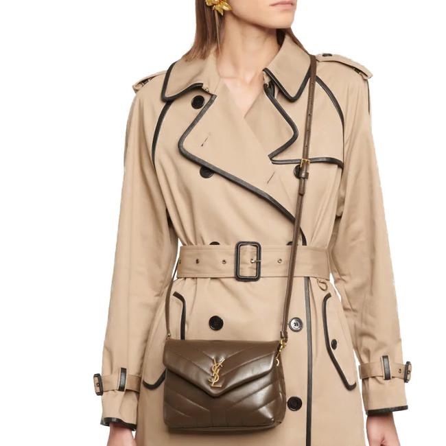 Saint Laurent Monogram Loulou Monogram Toy Soil Brown Leather Cross Body Bag