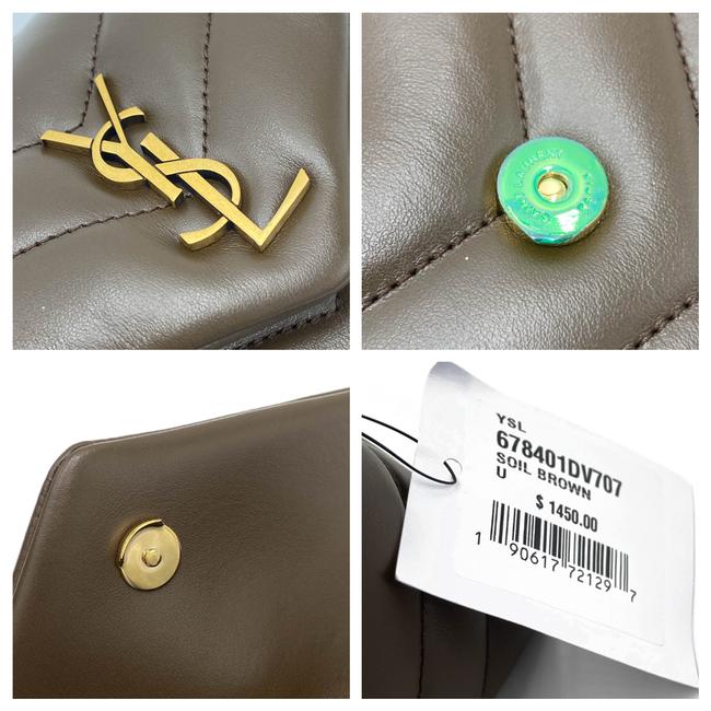 Saint Laurent Monogram Loulou Monogram Toy Soil Brown Leather Cross Body Bag
