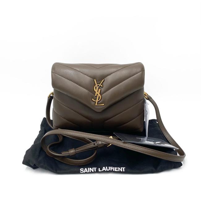 Saint Laurent Monogram Loulou Monogram Toy Soil Brown Leather Cross Body Bag