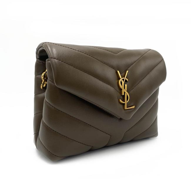 Saint Laurent Monogram Loulou Monogram Toy Soil Brown Leather Cross Body Bag