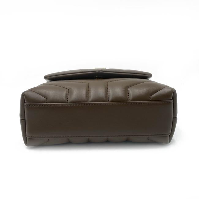Saint Laurent Monogram Loulou Monogram Toy Soil Brown Leather Cross Body Bag