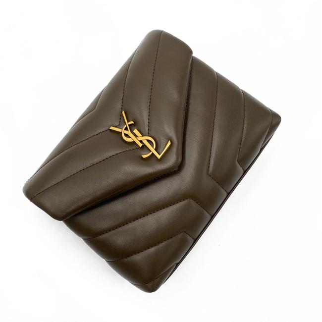 Saint Laurent Monogram Loulou Monogram Toy Soil Brown Leather Cross Body Bag