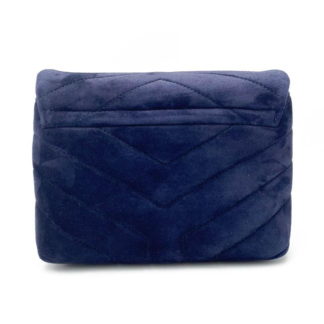 Saint Laurent Monogram Loulou Navy 2021 Blue Suede Leather Cross Body Bag