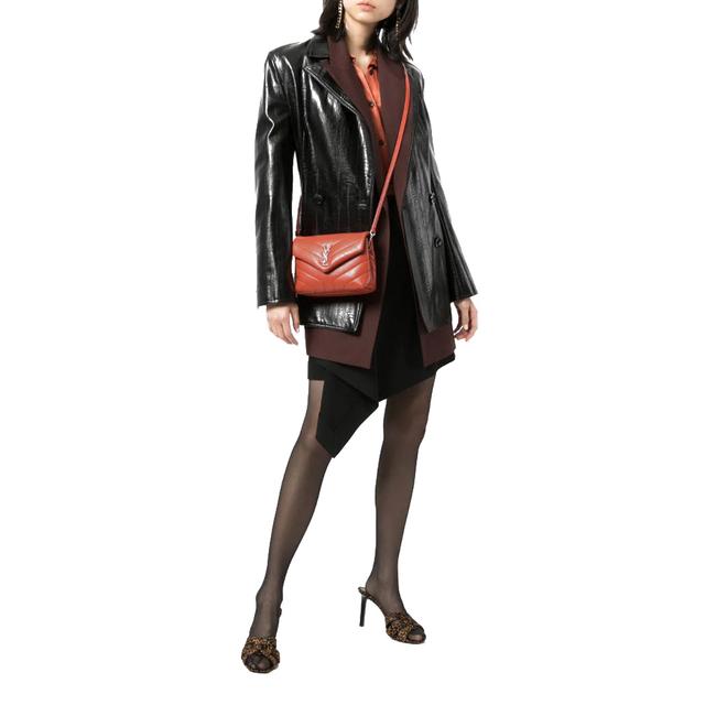 Saint Laurent Monogram Loulou Orange Leather Cross Body Bag