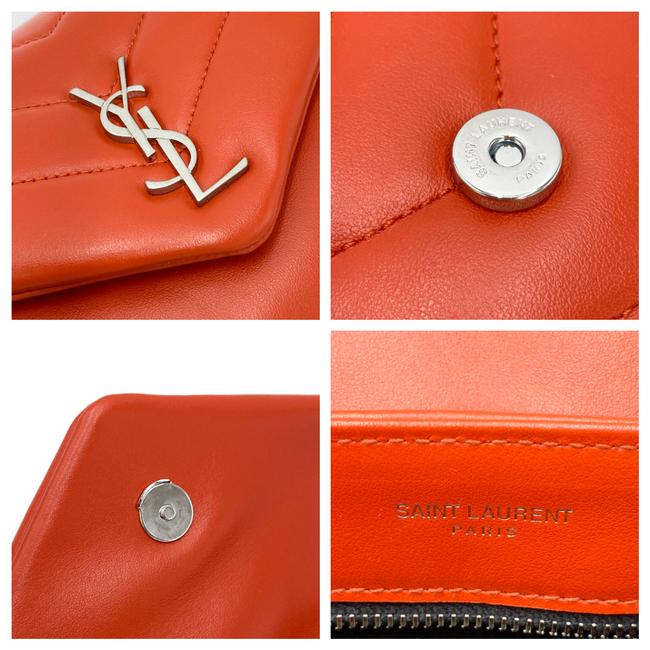 Saint Laurent Monogram Loulou Orange Leather Cross Body Bag