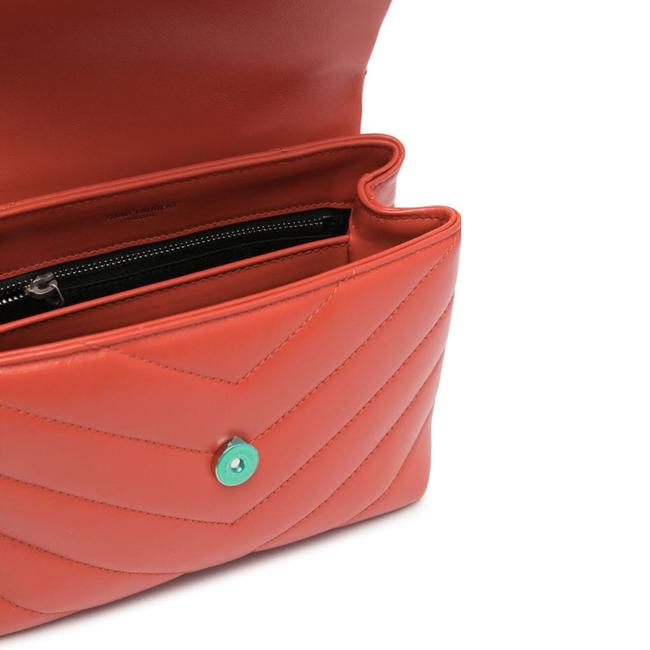 Saint Laurent Monogram Loulou Orange Leather Cross Body Bag
