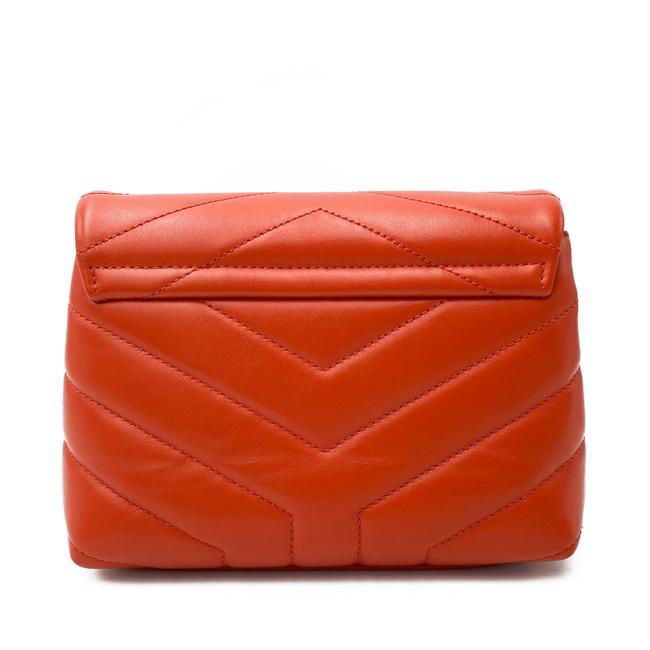 Saint Laurent Monogram Loulou Orange Leather Cross Body Bag