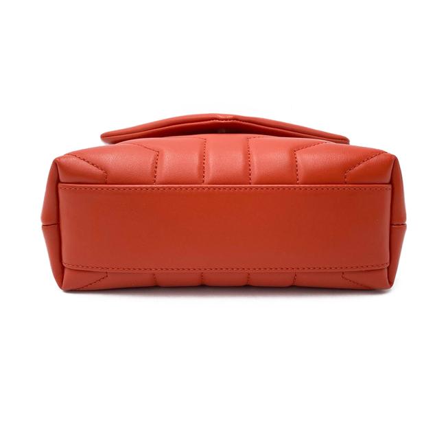 Saint Laurent Monogram Loulou Orange Leather Cross Body Bag