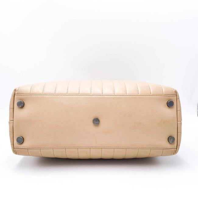 Saint Laurent Monogram Loulou Quilted Monogram Large Shopper Nude Powder Beige Calfskin Leather Tote