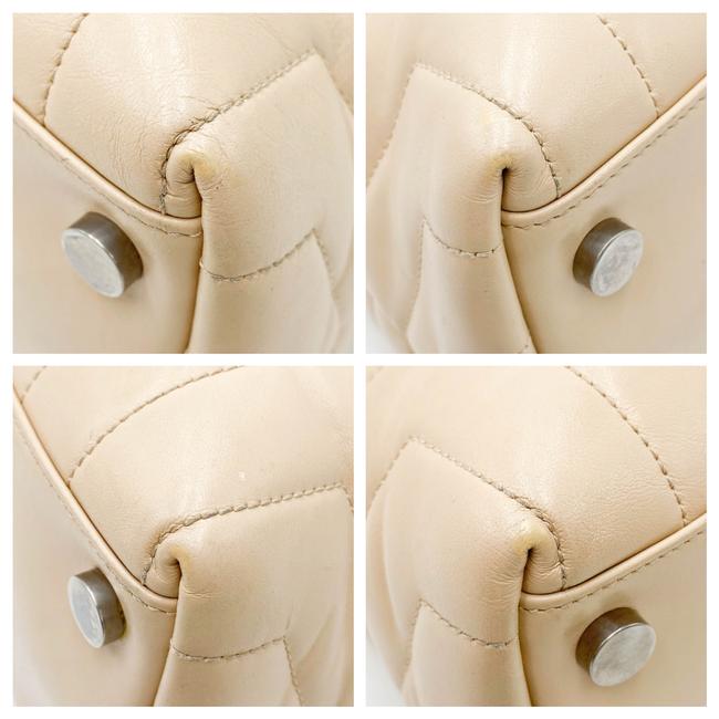 Saint Laurent Monogram Loulou Quilted Monogram Large Shopper Nude Powder Beige Calfskin Leather Tote