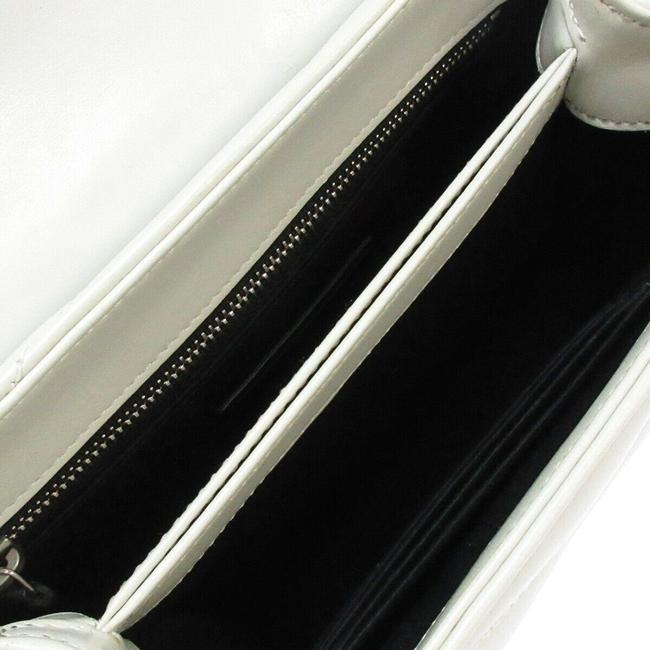 Saint Laurent Monogram Loulou Quilted Monogram Small Chain White Calfskin Leather Shoulder Bag