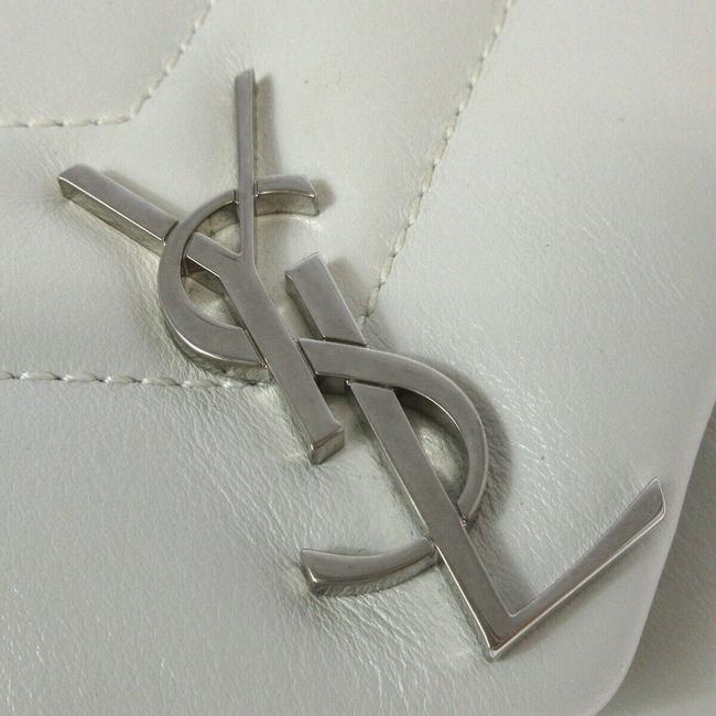 Saint Laurent Monogram Loulou Quilted Monogram Small Chain White Calfskin Leather Shoulder Bag