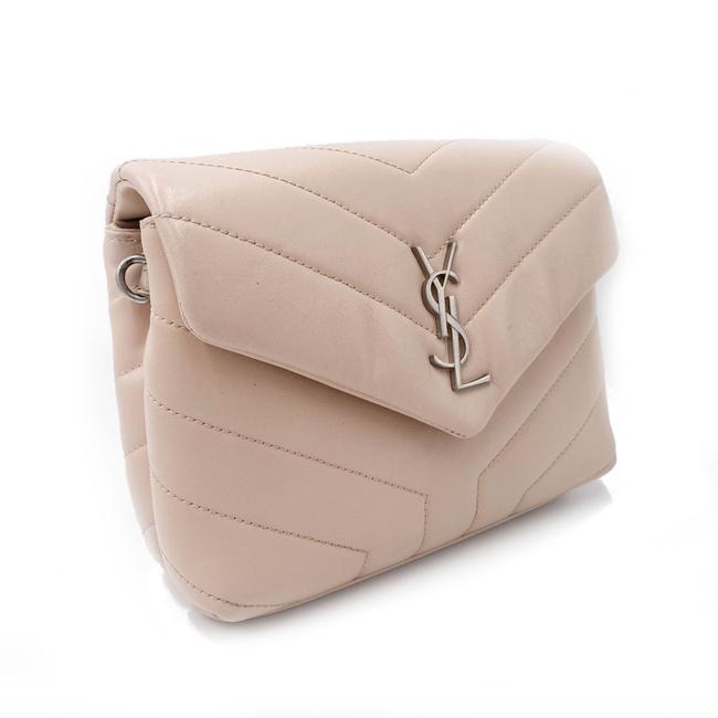 Saint Laurent Monogram Loulou Quilted Monogram Tender Pink Calfskin Leather Cross Body Bag