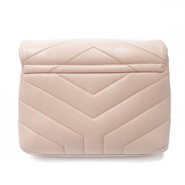 Saint Laurent Monogram Loulou Quilted Monogram Tender Pink Calfskin Leather Cross Body Bag