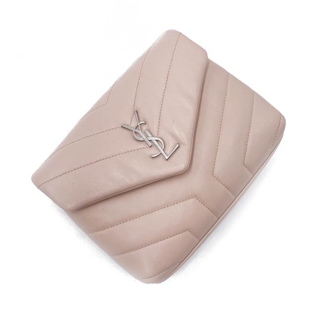 Saint Laurent Monogram Loulou Quilted Monogram Tender Pink Calfskin Leather Cross Body Bag