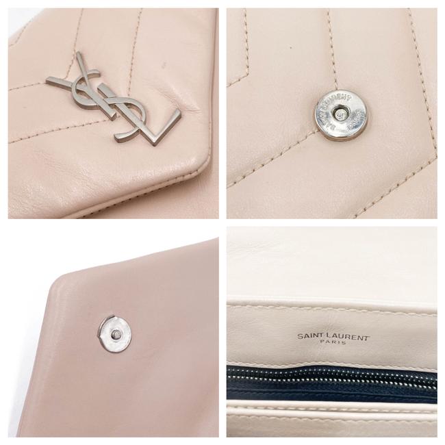 Saint Laurent Monogram Loulou Quilted Monogram Tender Pink Calfskin Leather Cross Body Bag