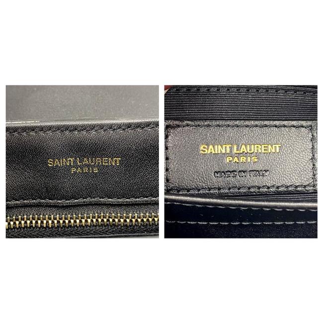 Saint Laurent Monogram Loulou Quilted Monogram Toy Black Patent Leather Cross Body Bag