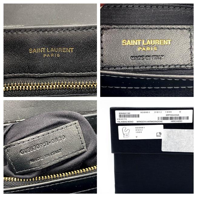Saint Laurent Monogram Loulou Quilted Monogram Toy Black Patent Leather Cross Body Bag