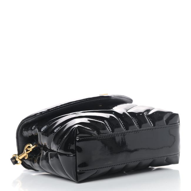 Saint Laurent Monogram Loulou Quilted Monogram Toy Black Patent Leather Cross Body Bag