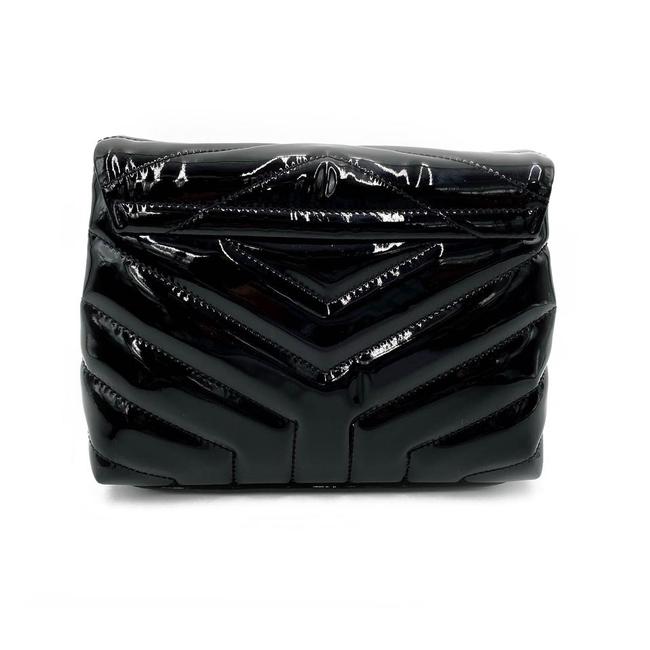 Saint Laurent Monogram Loulou Quilted Monogram Toy Black Patent Leather Cross Body Bag