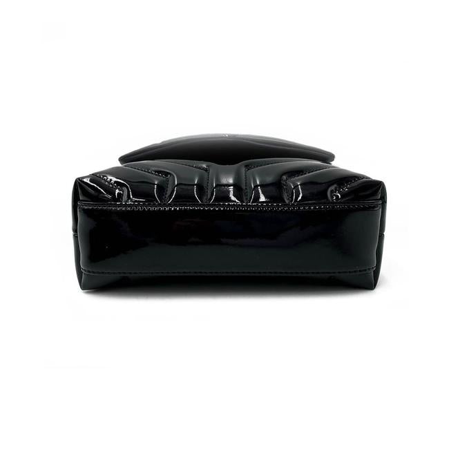 Saint Laurent Monogram Loulou Quilted Monogram Toy Black Patent Leather Cross Body Bag