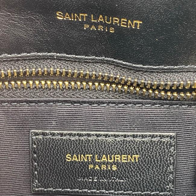 Saint Laurent Monogram Loulou Quilted Monogram Toy Black Patent Leather Cross Body Bag