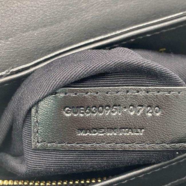 Saint Laurent Monogram Loulou Quilted Monogram Toy Black Patent Leather Cross Body Bag