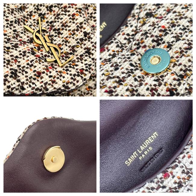 Saint Laurent Monogram Loulou Sintra Small Beige Tweed Clutch