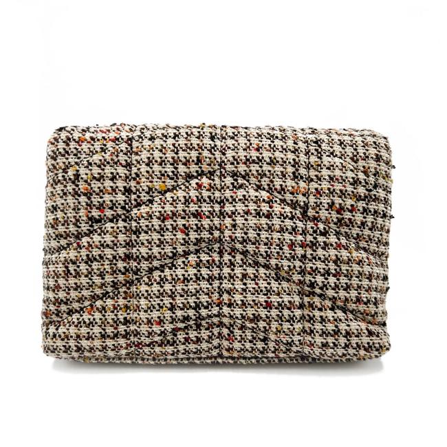 Saint Laurent Monogram Loulou Sintra Small Beige Tweed Clutch
