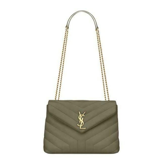 Saint Laurent Monogram Loulou Small Faggio Brown Leather Shoulder Bag