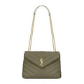 Saint Laurent Monogram Loulou Small Faggio Brown Leather Shoulder Bag